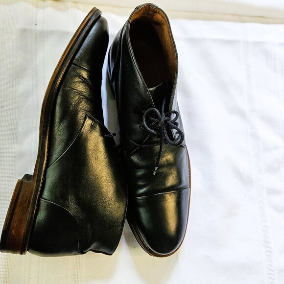Johnston & Murphy Black Leather Men's Minimalist Refined Chukka Boots Size 8.5M - Picture 4 of 7